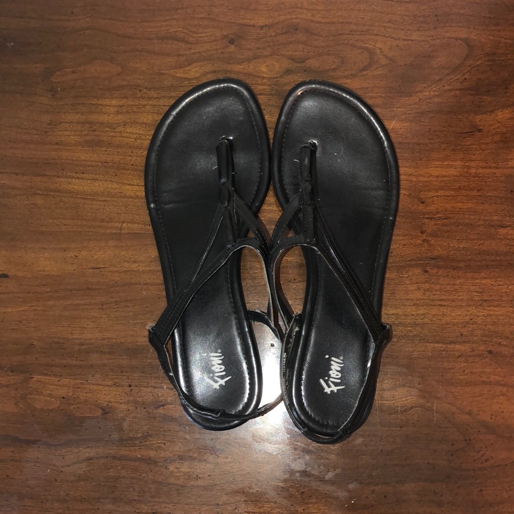 black sandals